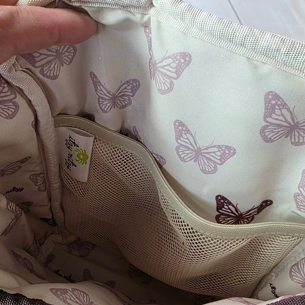 Itzy Ritzy Chill Like a Boss Insulated Bottle Bag‎ Burgundy Quilted Vegan S3